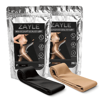 2 Pares - Meia calça a prova de rasgos e Anticelulite Brilho-Suave 20D  - Lisy